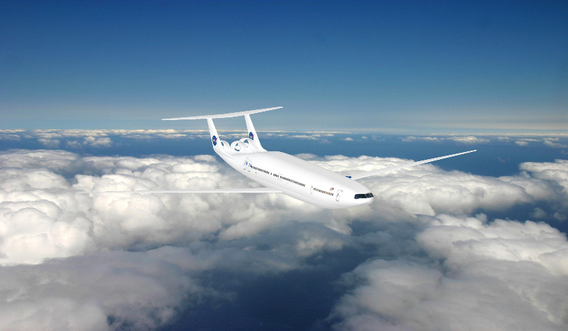 double bubble D8 series uses Boundary Layer Ingestion design