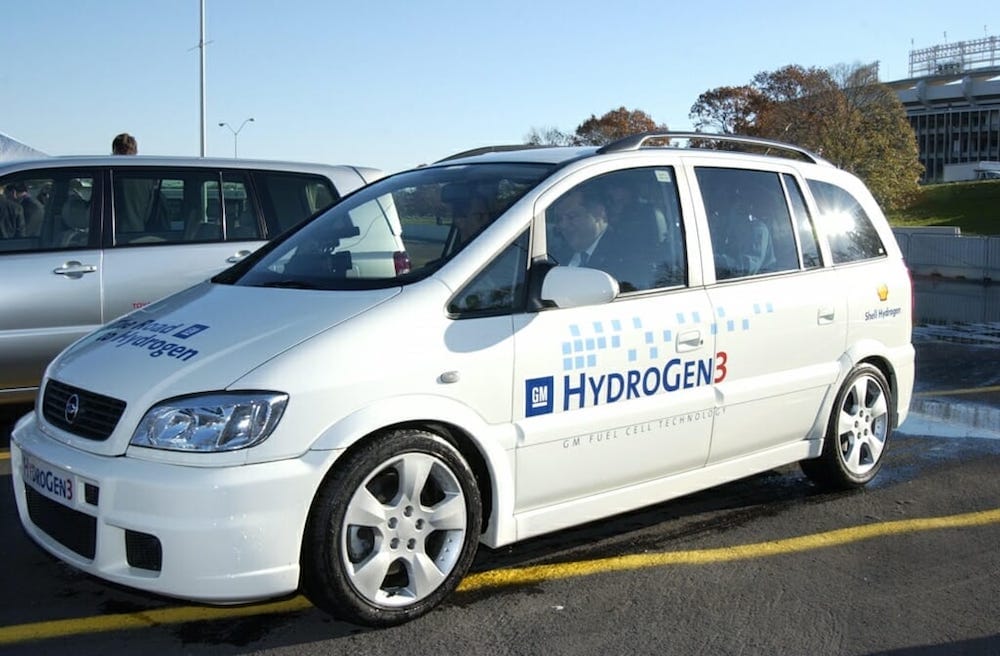 Image of GM’s Hydrogen 3 fuel cell vehicle.