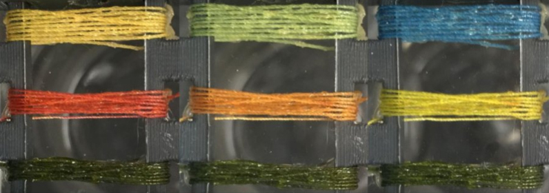 Sensing threads from Tufts university that detect gases and pollutants including acid and ammonia