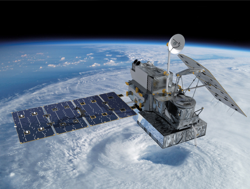 a satellite above Earth