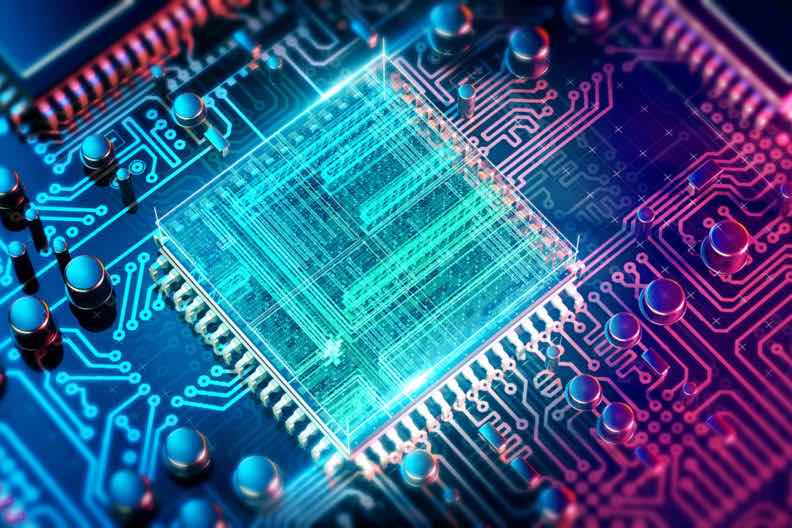 Computer Circuit Graphic Image.